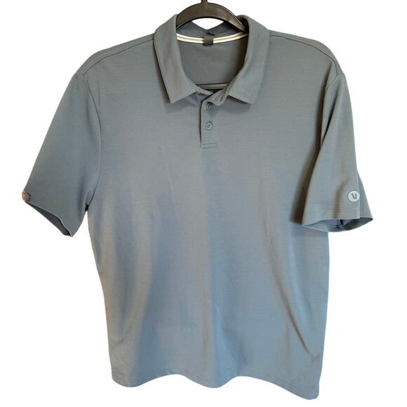 Vuori Men's Gamepoint Polo Shirt Performance Wear Kashmir Blue Grey Size Large - Picture 3 of 14